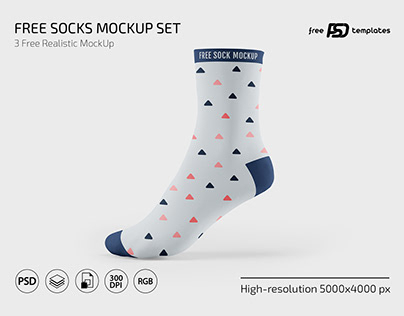 Free Socks Mockups in PSD
