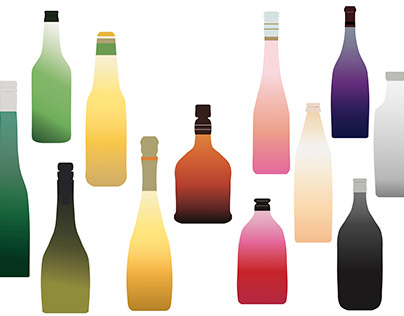 酒瓶色彩配置
