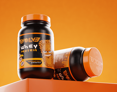 Evolve whey protein (3D Rendering)