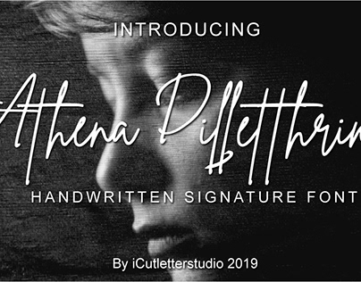 Athena Dilletthrim - Handwritten Signature Font