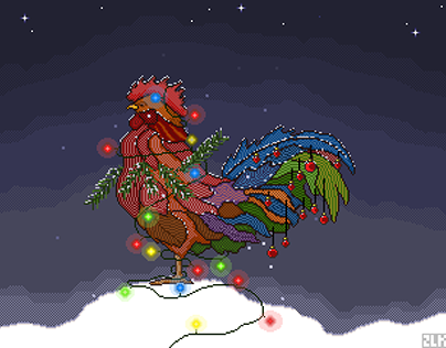 Christmas rooster