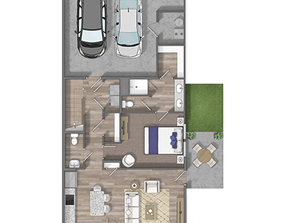 Floor plan 2D rendering in Cincinnati.