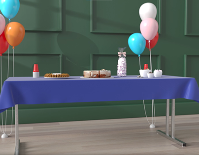 Table blankets 3D animation