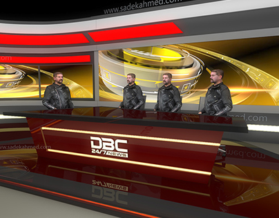3D Layout of DBC NEWS Set by SADEK AHMED