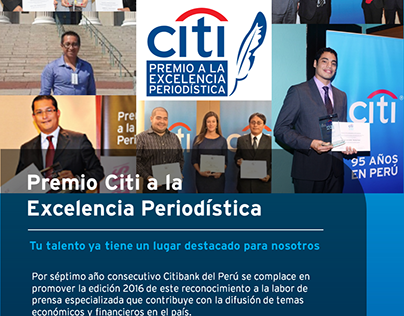 Premio Citi a la Excelencia Periodística | Citi Perú