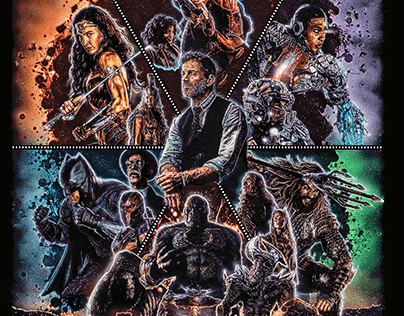ZACK SNYDER'S JUSTICE LEAGUE ART POSTER
