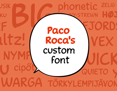 Paco Roca's Custom font