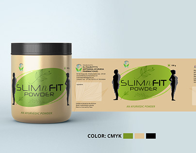 SlimnFit Powder Branding Lebel Design
