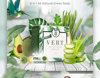 MAXIMUM 88 PRODUCT POSTER DESIGN: VERT AND ROUGE SOAP