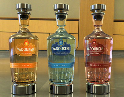 Vadouken Vodka Branding / Bottle Design Fusion 360