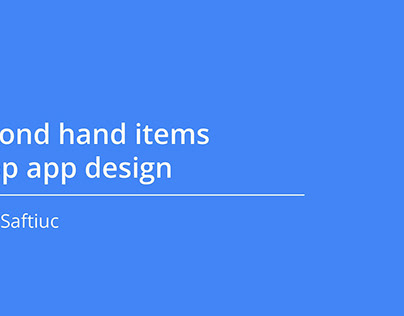 Second hand shop app design