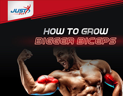 how to grow bigger biceps social media post