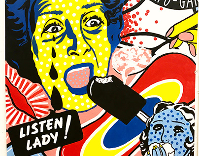 Pop Art Painting - Women, Food, and Menstruation