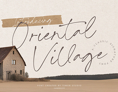 Oriental Village - Classic Signature Font Font