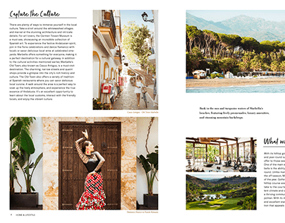 The content pages for my magazine - Scandi Marbella