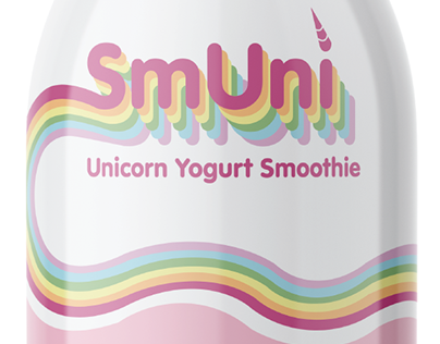 Packaging for SmUni: Unicorn Yogurt Smoothie