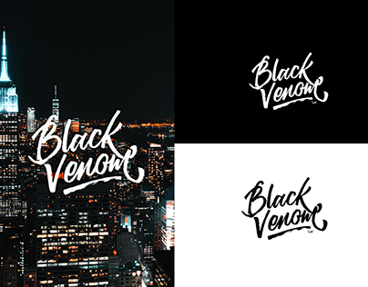 Black Venom Hand Lettering Logo