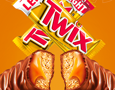 Twix Chocolate Advertising Design | تصميم إعلان تويكس