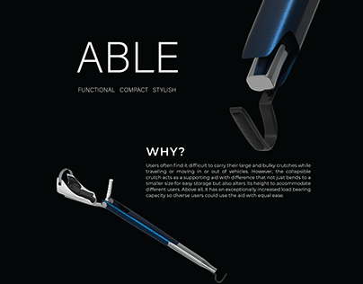 Techno Aesthetic Detailing - Foldable Crutch