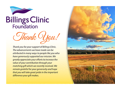 Foundation Donation Thank You Postcard