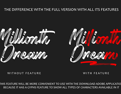 FREE FONT | Millonth Dream - Textured Brush Font