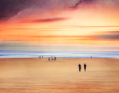 Beach Sunset - Abstraction