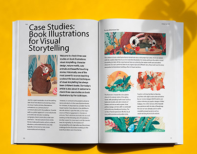 Magazine pages for Tubik Studio, digital agency