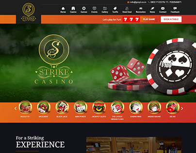 Casino Website Homepage