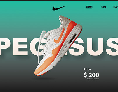 Nike Shoes landing page