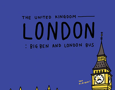 The UK, London : Big Ben and London Bus