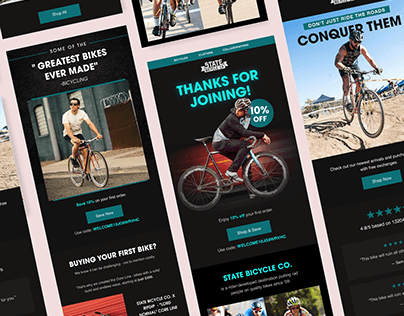 Email Designs for State Bicycle