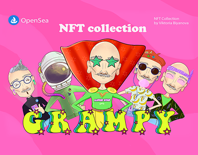 NFT Collection Grampy, Character design for nft