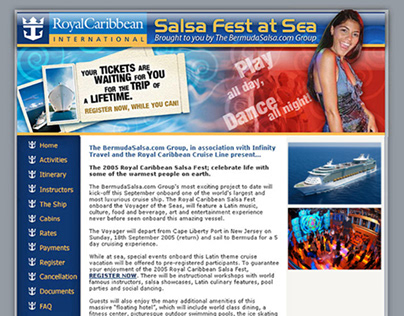 Royal Caribbean Salsa Fest at Sea Website