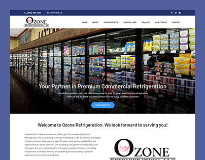 Ozone Refrigeration // Web Design