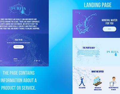 Landing Page For Mineral Water Brand