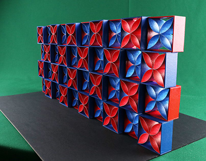 Maquette of a lattice wall design