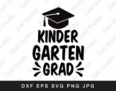 Kindergarten Grad, Back To School SVG