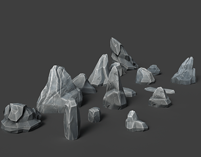 stylized rocks