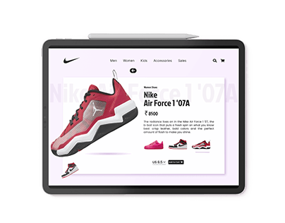 Nike Shoe Page Design
