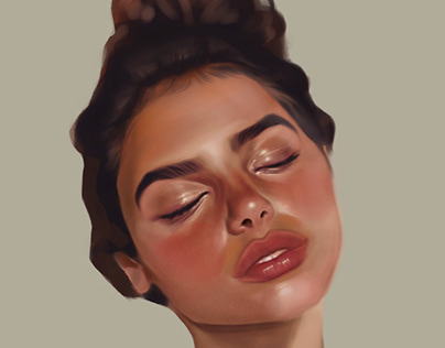 Colored digital portraits, painting