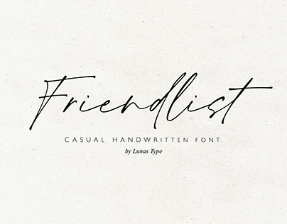 Friendlist Casual Handwritten Font