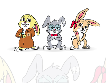Rabbit Characters For Children's Storybook