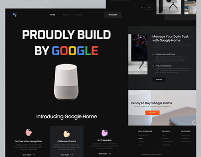 Google Home Product Website Design