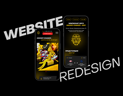 Редизайн сайта школы хоккея/Redesign website