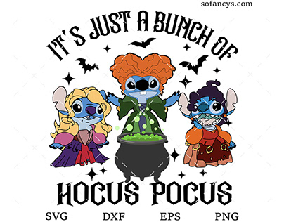 Stitch in Sanderson Sisters Costume SVG