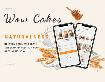 UX/UI application design for a bakery