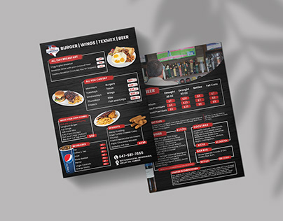 MENU AND FLYERS DESIGN FOR TAXES