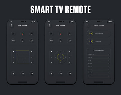Smart TV Remote App - UI/UX App Design