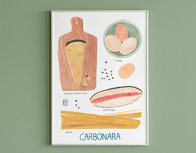 Carbonara - Food Illustration
