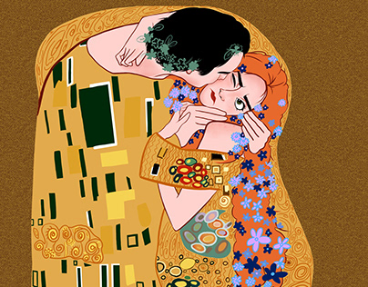 Gustav Klimt, "The Kiss"